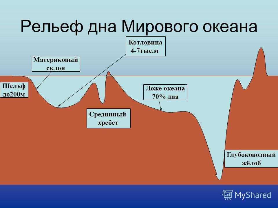 § 21. рельеф дна океанов