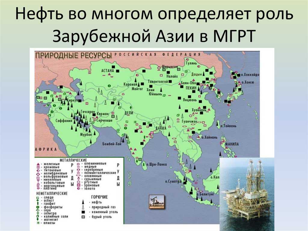 Наш  виды полезных ископаемых зарубежной Азии Полезные ископаемые Юго Восточной, Центральной и Южной Азии