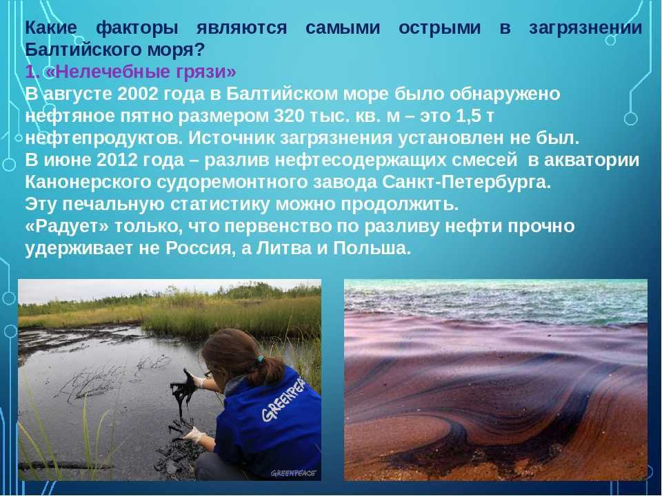 Экологические проблемы балтийского моря