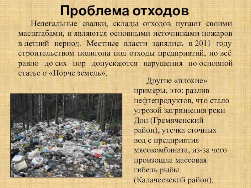 Проблема мусора и отходов в россии и современном мире