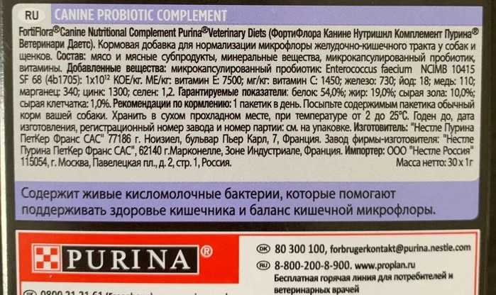 Фортифлора для собак: инструкция по применению, состав и рекомендации к приему