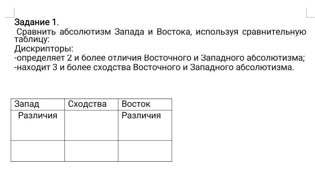 Сходства и различия