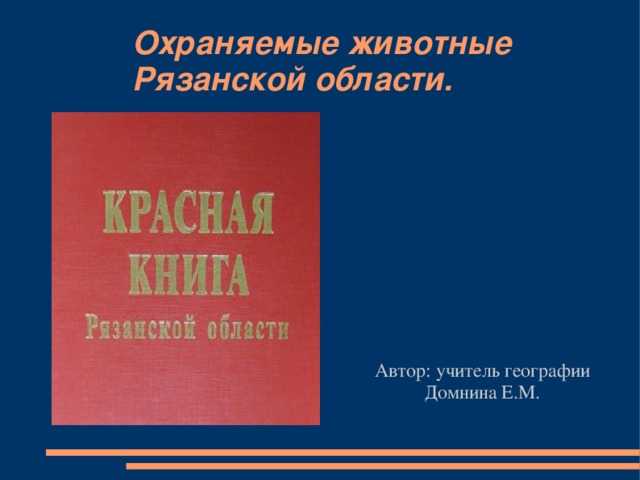 Животные рязанской области: разнообразие и особенности