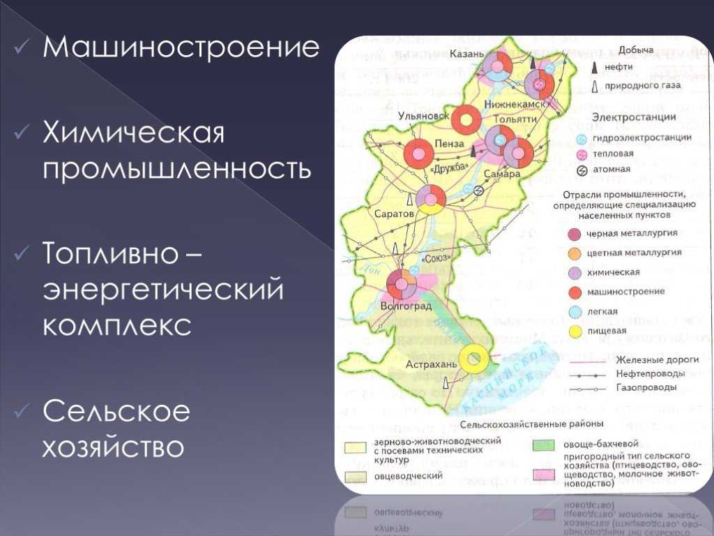 Поволжье какие регионы входят. размещение и развитие основных отраслей экономики
